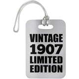 117th Birthday Vintage 1907 Limited Edition - Luggage Bag Tag