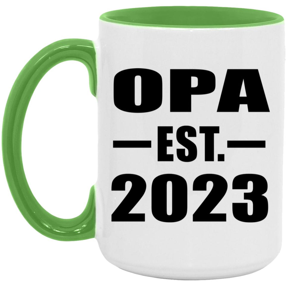 Opa Established EST. 2023 - 15oz Accent Mug Green