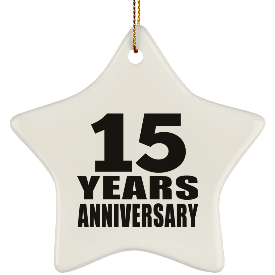 15th Anniversary 15 Years - Star Ornament