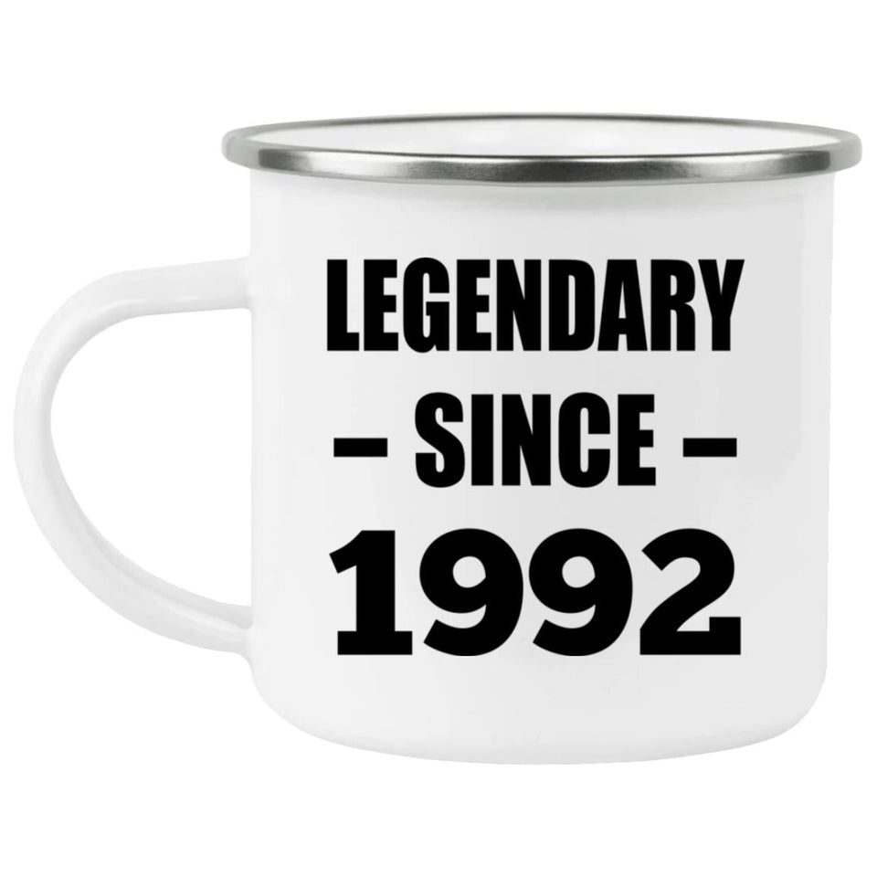 32nd Birthday Legendary Since 1992 - 12oz Camping Mug