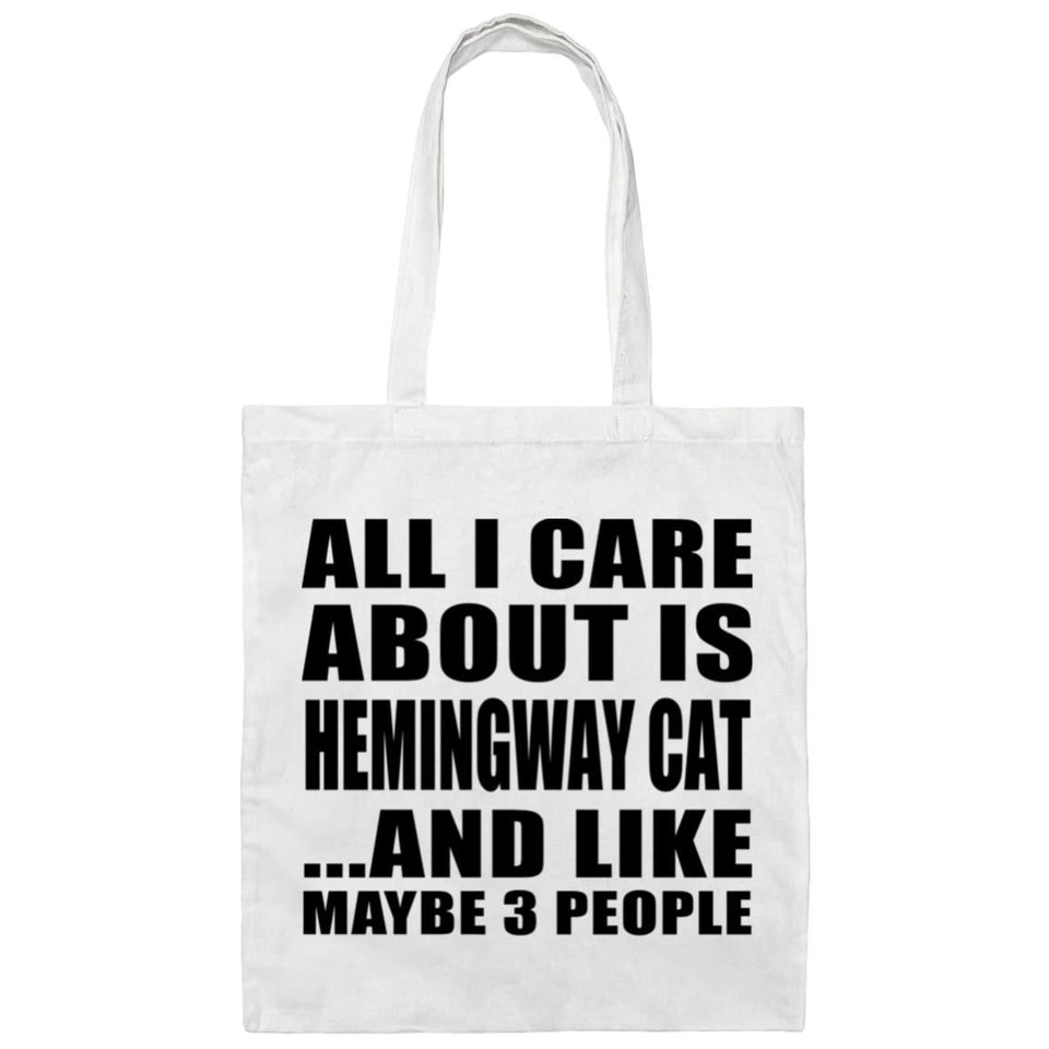 All I Care About Is Hemingway Cat - Tote Bag White