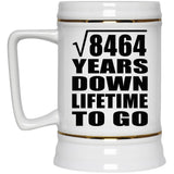 92nd Anniversary Square Root of 8464 Years Lifetime To Go - Beer Stein
