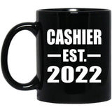 Cashier Established EST. 2022 - 11oz Coffee Mug Black