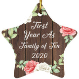 First Year As Family of Ten 2020 - Star Ornament A