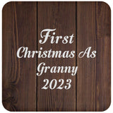 First Christmas As Granny 2023 - Drink Coaster D