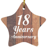 18th Anniversary 18 Years Anniversary - Star Ornament E