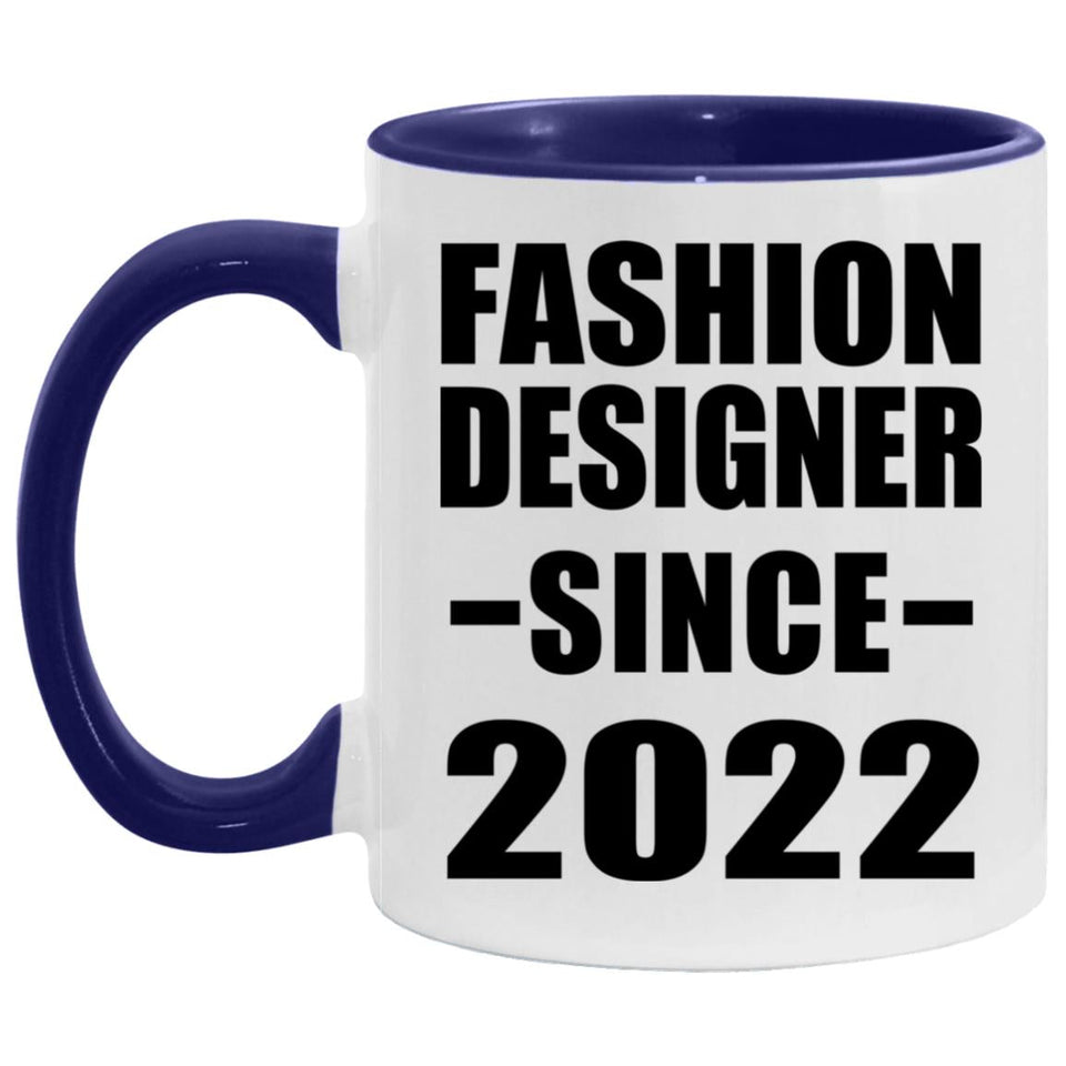 Fashion Designer Since 2022 - 11oz Accent Mug Purple