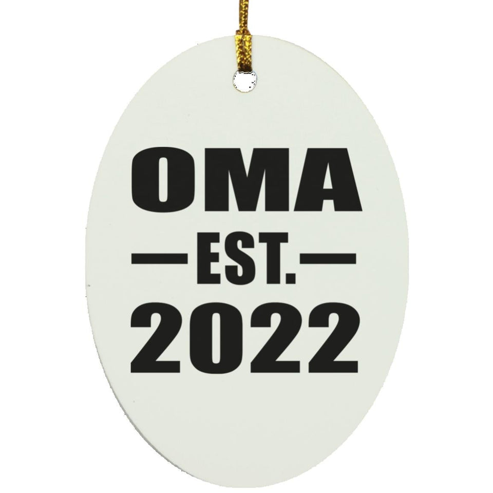 Oma Established EST. 2022 - Oval Ornament