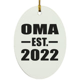 Oma Established EST. 2022 - Oval Ornament