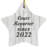 Court Reporter Since 2022 - Star Ornament F