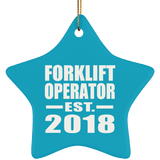 Forklift Operator Established EST. 2018 - Star Ornament