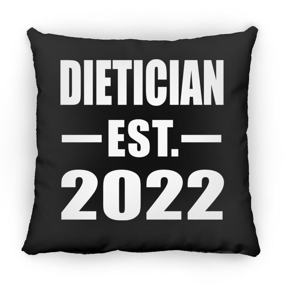 Dietician Established EST. 2022 - Throw Pillow Black