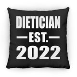 Dietician Established EST. 2022 - Throw Pillow Black