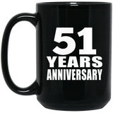 51st Anniversary 51 Years - 15 Oz Coffee Mug Black
