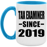 Tax Examiner Since 2019 - 15oz Accent Mug Blue