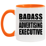 Badass Advertising Executive - 11oz Accent Mug Orange