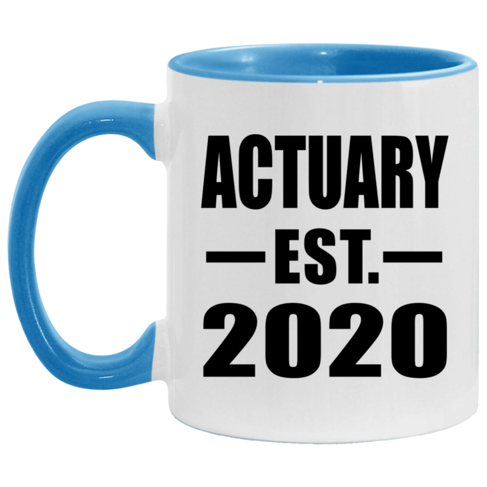 Actuary Established EST. 2020 - 11oz Accent Mug Blue