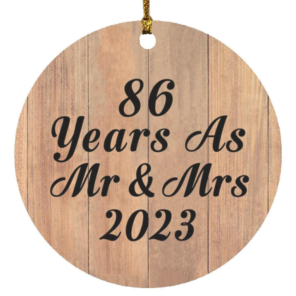 86 Years As Mr & Mrs 2023 - Circle Ornament C