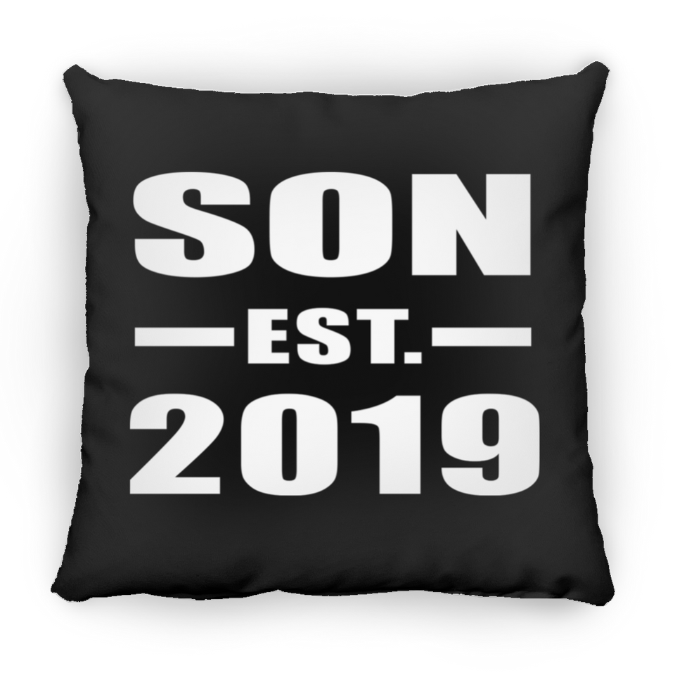 Son Established EST. 2019 - Throw Pillow Black