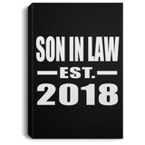 Son In Law Established EST. 2018 - Canvas Portrait