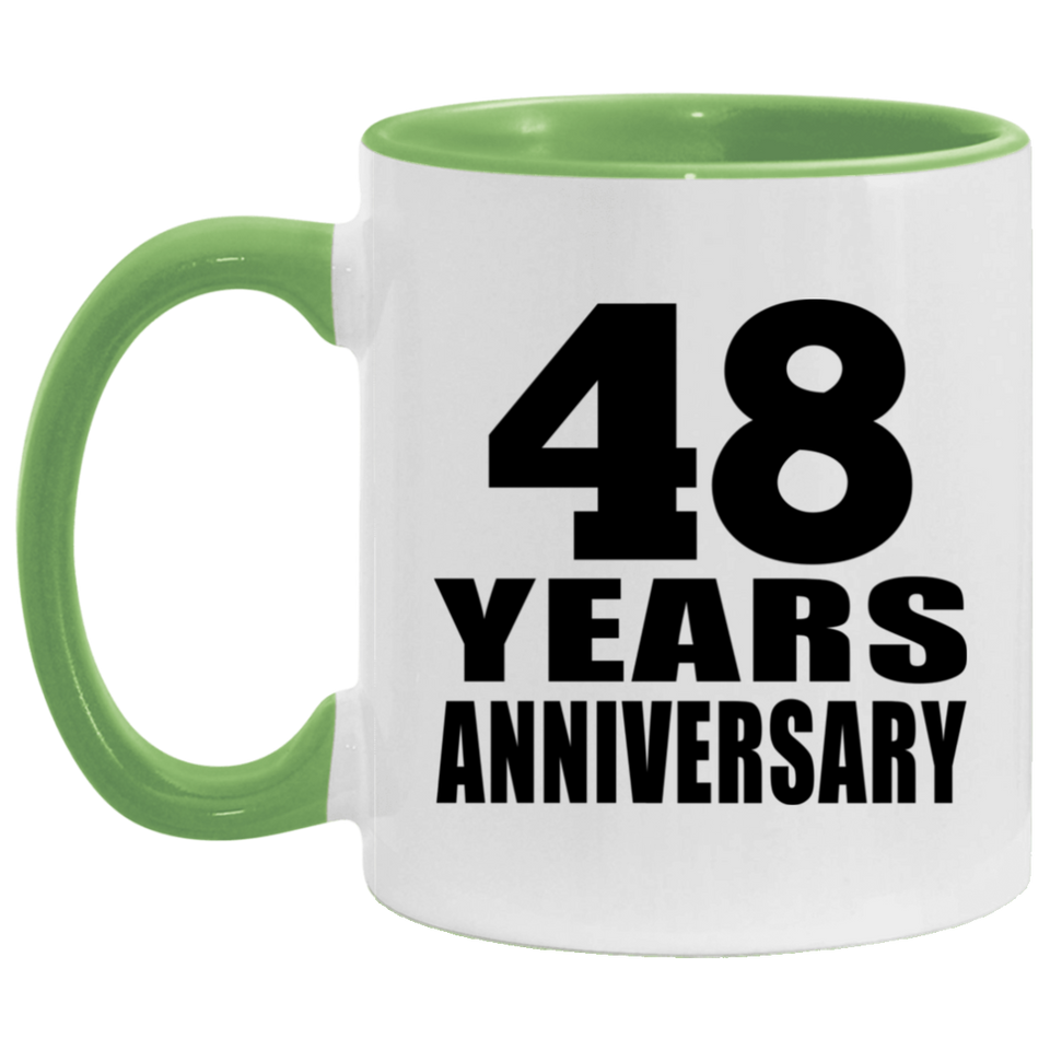 48th Anniversary 48 Years - 11oz Accent Mug Green