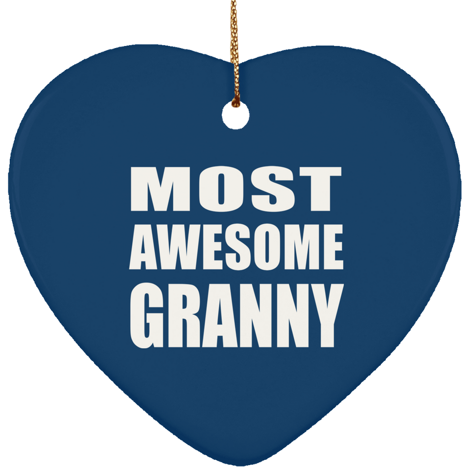 Most Awesome Granny - Heart Ornament