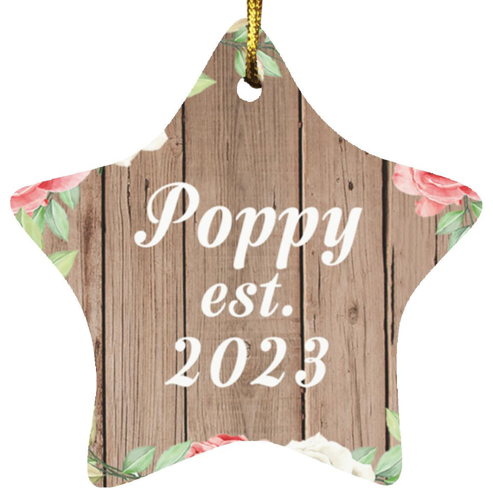 Poppy Established Est. 2023 - Star Ornament B