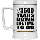 60th Anniversary Square Root of 3600 Years Lifetime To Go - Beer Stein