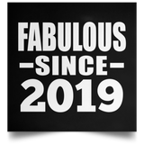5th Birthday Fabulous Since 2019 - Poster Square