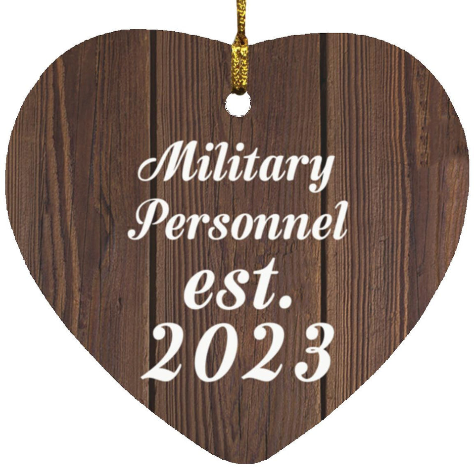 Military Personnel Established Est. 2023 - Heart Ornament D