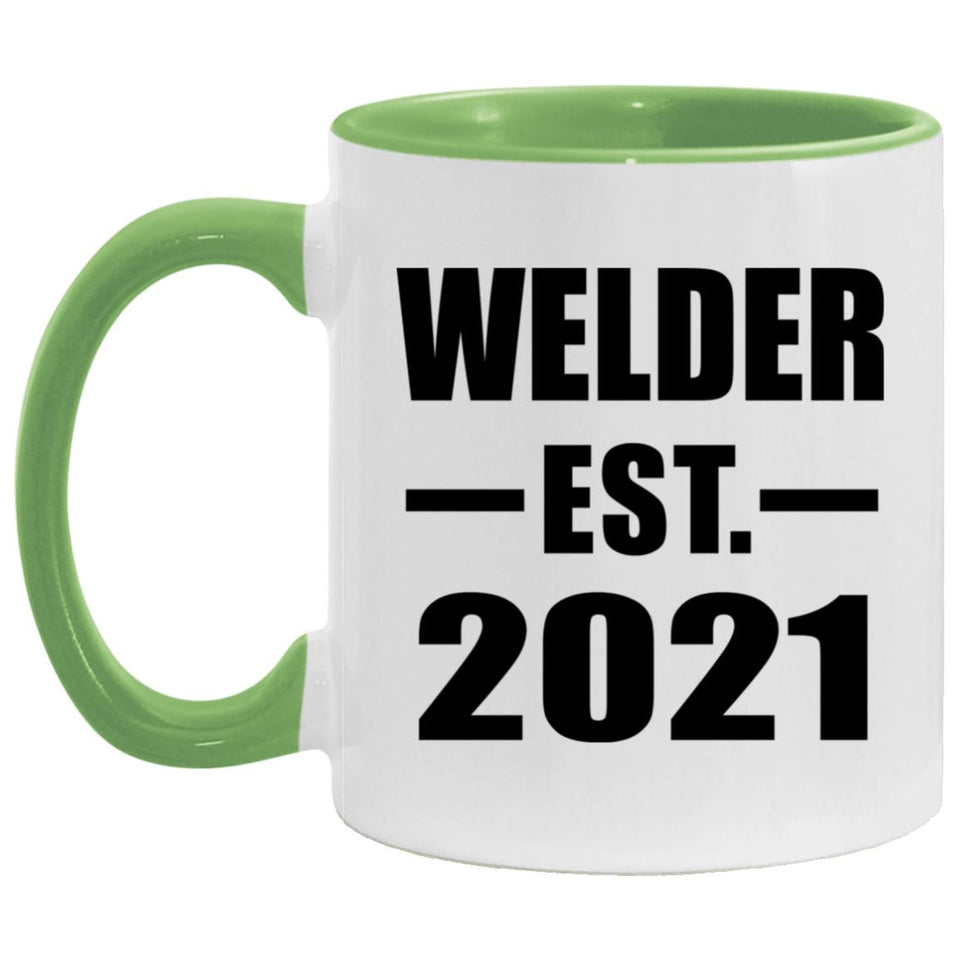 Welder Established EST. 2021 - 11oz Accent Mug Green