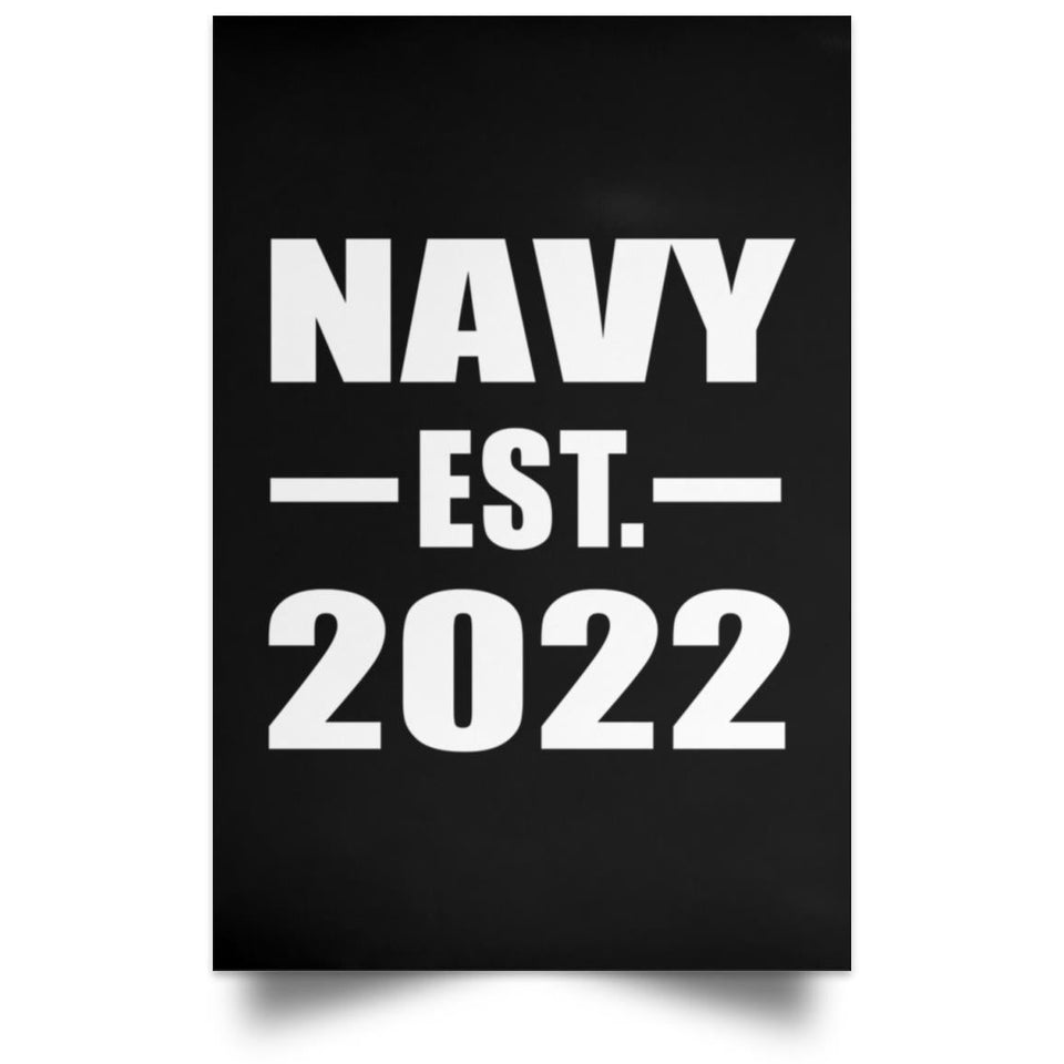 Navy Established EST. 2022 - Poster Portrait