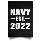 Navy Established EST. 2022 - Poster Portrait