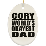 Cory World's Okayest Dad - Oval Ornament