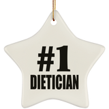 Number One #1 Dietician - Star Ornament