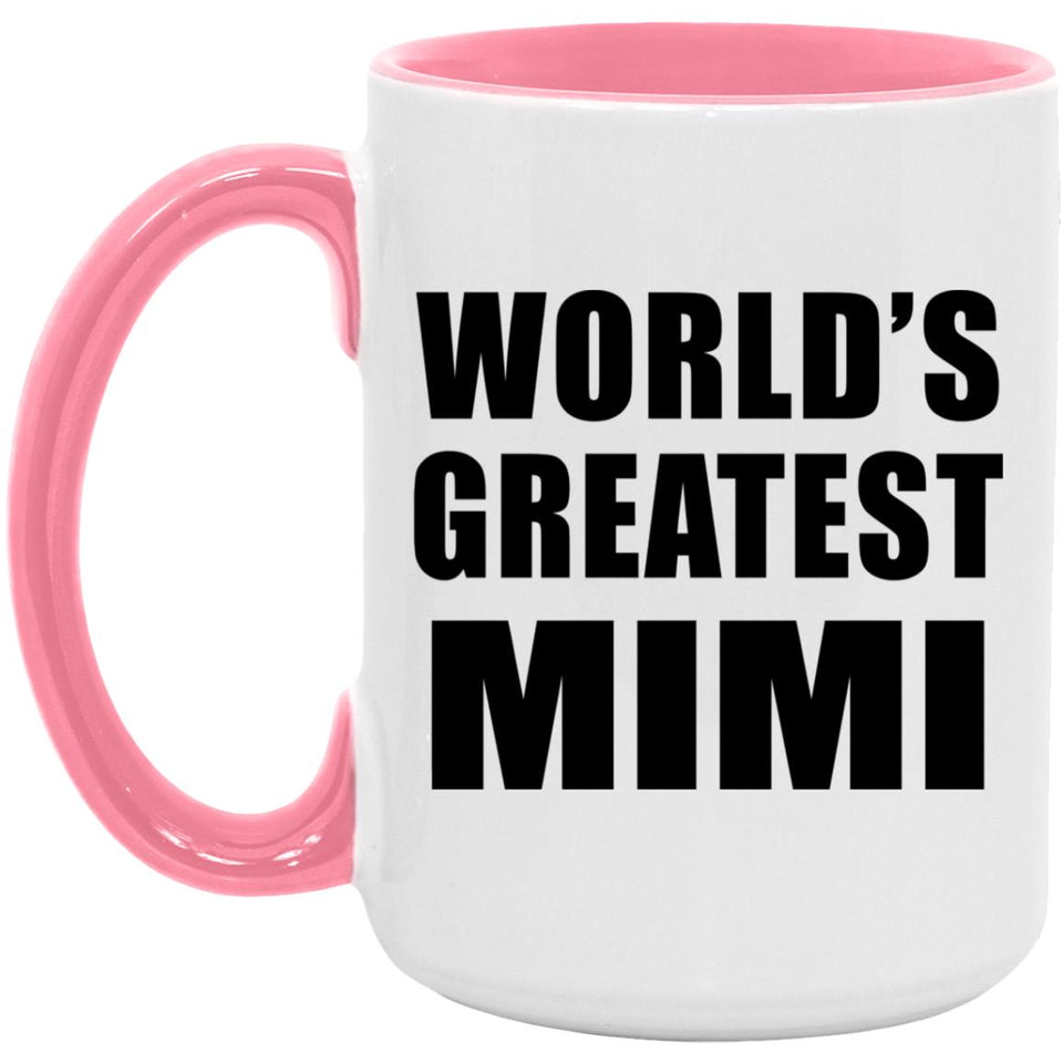 World's Greatest Mimi - 15oz Accent Mug Pink