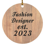Fashion Designer Established Est. 2023 - Circle Ornament C
