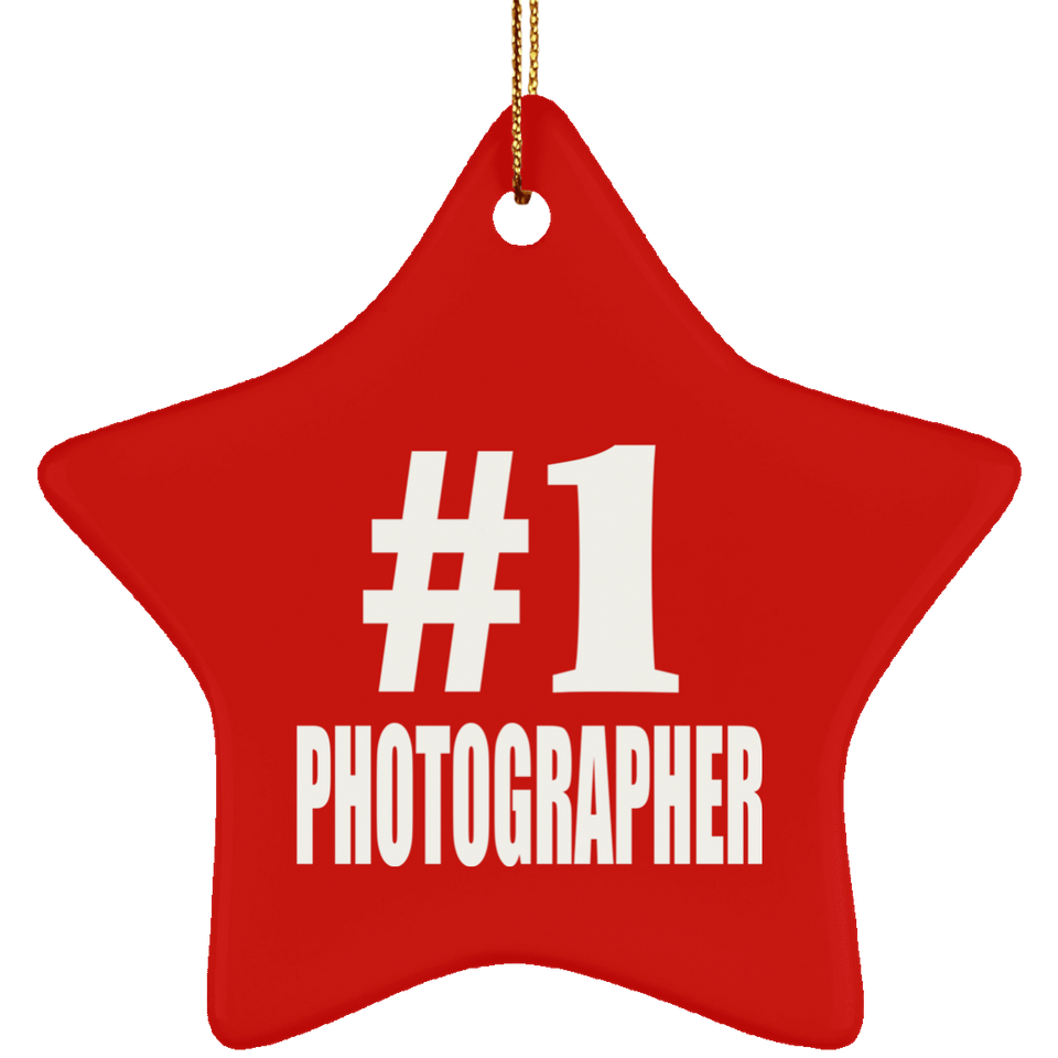 Number One #1 Photographer - Star Ornament