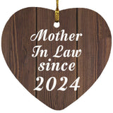 Mother In Law Since 2024 - Heart Ornament D