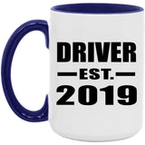 Driver Established EST. 2019 - 15oz Accent Mug Purple