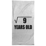 3rd Birthday Square Root of 9 Years Old - Hand Towel