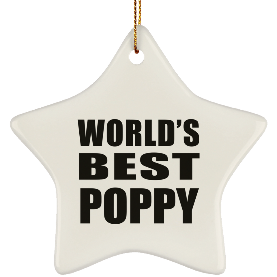 World's Best Poppy - Star Ornament