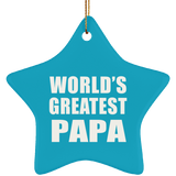 World's Greatest Papa - Star Ornament