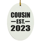 Cousin Established EST. 2023 - Oval Ornament