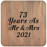 73 Years As Mr & Mrs 2021 - Drink Coaster C