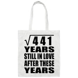 21st Anniversary Square Root of 441 Years Still In Love - Tote Bag White