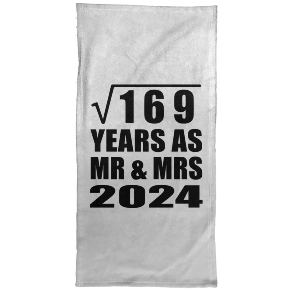13th Anniversary Square Root of 169 Years As Mr & Mrs 2024 - Hand Towel