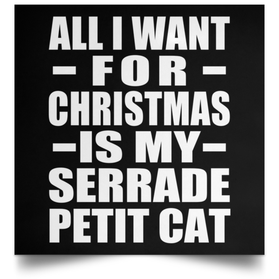 All I Want For Christmas Is My Serrade Petit Cat - Poster Square
