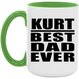 Kurt Best Dad Ever - 15oz Accent Mug Green
