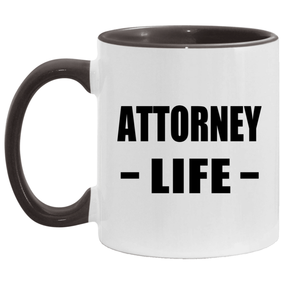 Attorney Life - 11oz Accent Mug Black